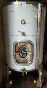 depósito inox partes